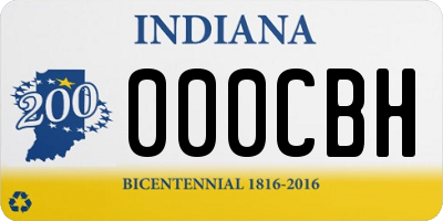 IN license plate 000CBH