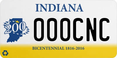IN license plate 000CNC