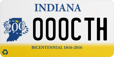 IN license plate 000CTH