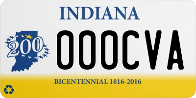 IN license plate 000CVA