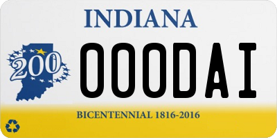 IN license plate 000DAI