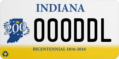 IN license plate 000DDL