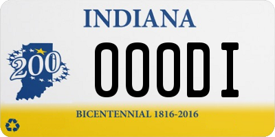 IN license plate 000DI