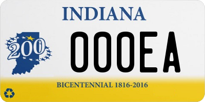 IN license plate 000EA