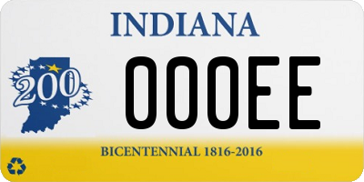 IN license plate 000EE