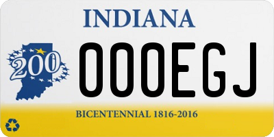 IN license plate 000EGJ