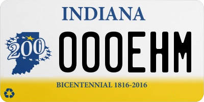 IN license plate 000EHM