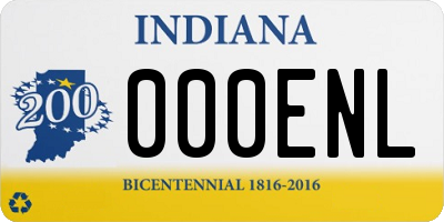 IN license plate 000ENL