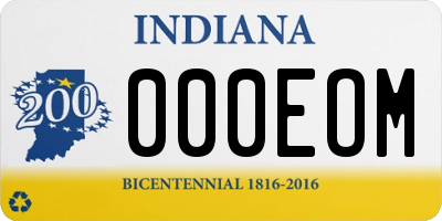 IN license plate 000EOM