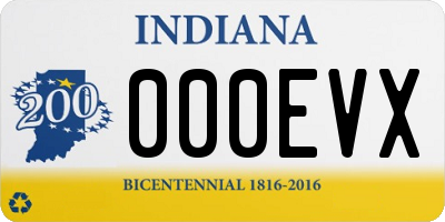IN license plate 000EVX