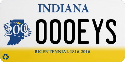 IN license plate 000EYS