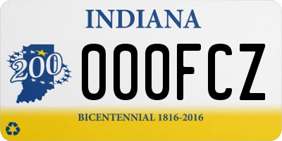 IN license plate 000FCZ