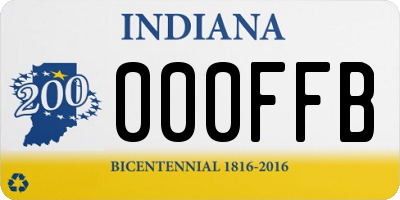 IN license plate 000FFB
