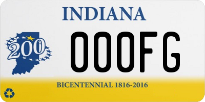 IN license plate 000FG