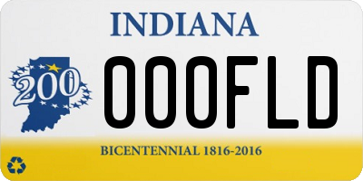 IN license plate 000FLD