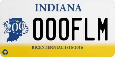 IN license plate 000FLM