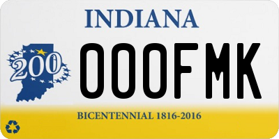 IN license plate 000FMK