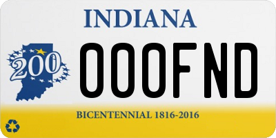 IN license plate 000FND