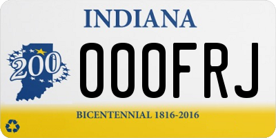 IN license plate 000FRJ