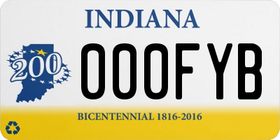 IN license plate 000FYB