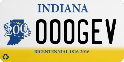 IN license plate 000GEV