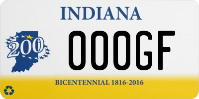 IN license plate 000GF