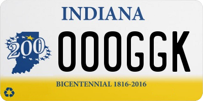IN license plate 000GGK