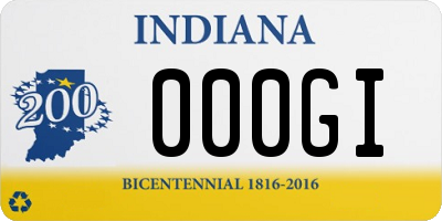 IN license plate 000GI