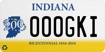 IN license plate 000GKI