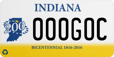 IN license plate 000GOC