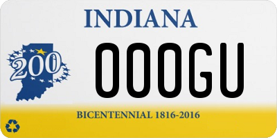 IN license plate 000GU