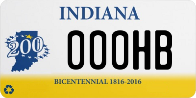 IN license plate 000HB