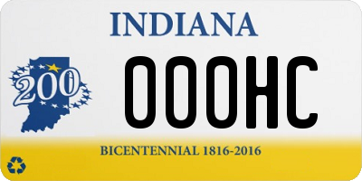 IN license plate 000HC