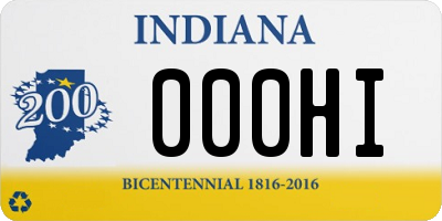 IN license plate 000HI