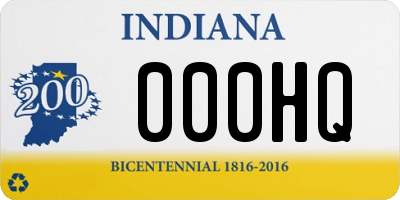 IN license plate 000HQ