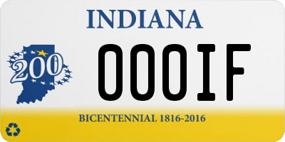 IN license plate 000IF