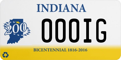 IN license plate 000IG