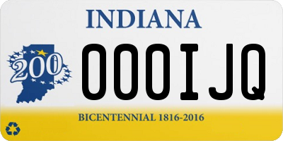 IN license plate 000IJQ