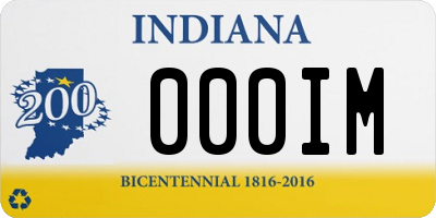 IN license plate 000IM