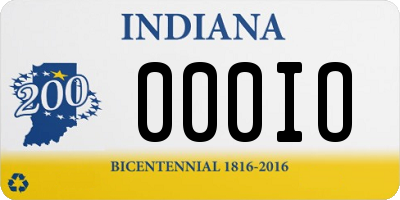 IN license plate 000IO