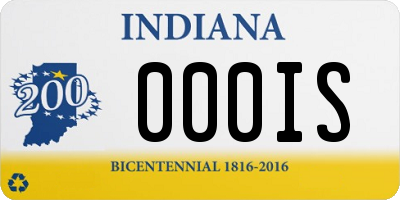IN license plate 000IS