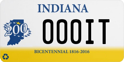 IN license plate 000IT