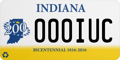 IN license plate 000IUC