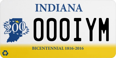 IN license plate 000IYM