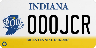 IN license plate 000JCR