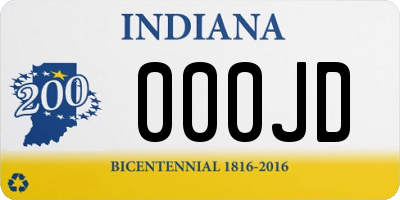 IN license plate 000JD