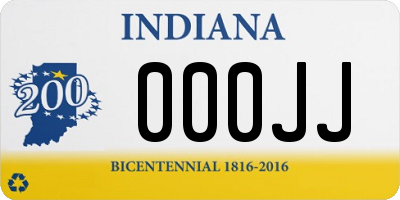 IN license plate 000JJ