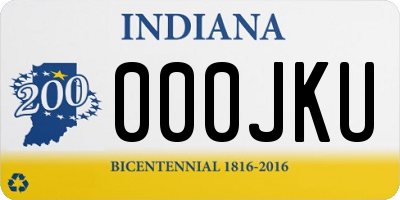 IN license plate 000JKU