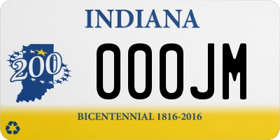 IN license plate 000JM