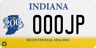 IN license plate 000JP